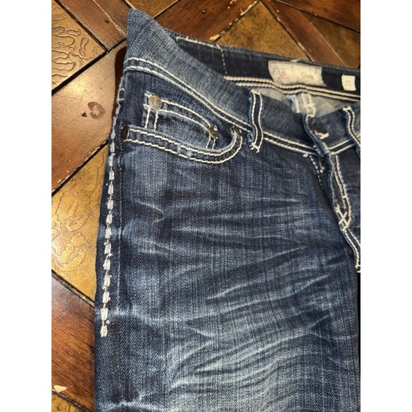 BKE Buckle Jeans Women's Size 30x32 Blue Stella Flare Stretch Y2K - Picture 2 of 12